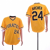 Pirates 24 Chris Archer Yellow Throwback Flexbase Jersey Dzhi,baseball caps,new era cap wholesale,wholesale hats